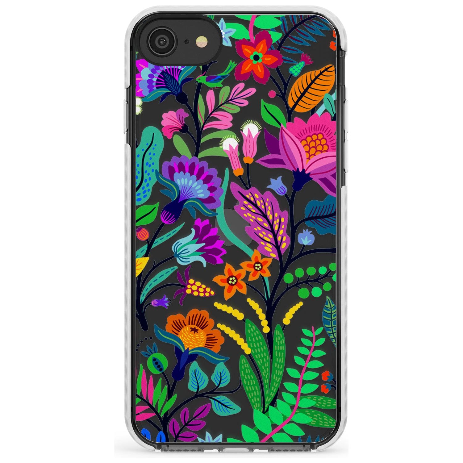 Floral Vibe Impact Phone Case for iPhone SE 8 7 Plus