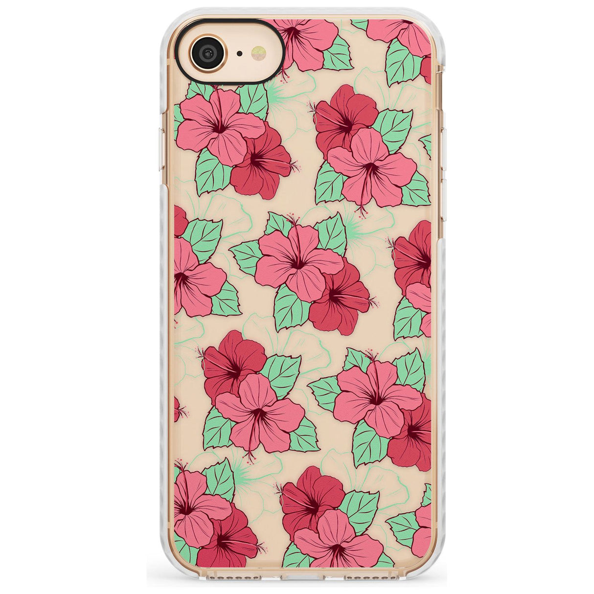 Pink Peony Impact Phone Case for iPhone SE 8 7 Plus