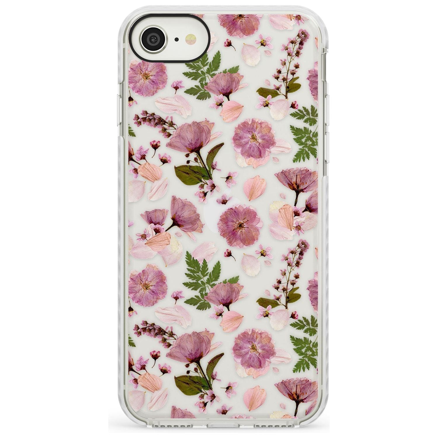 Floral Menagerie Transparent Design Impact Phone Case for iPhone SE 8 7 Plus