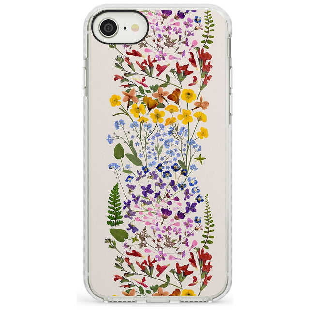 Wildflower Stripe Design - Cream Impact Phone Case for iPhone SE 8 7 Plus