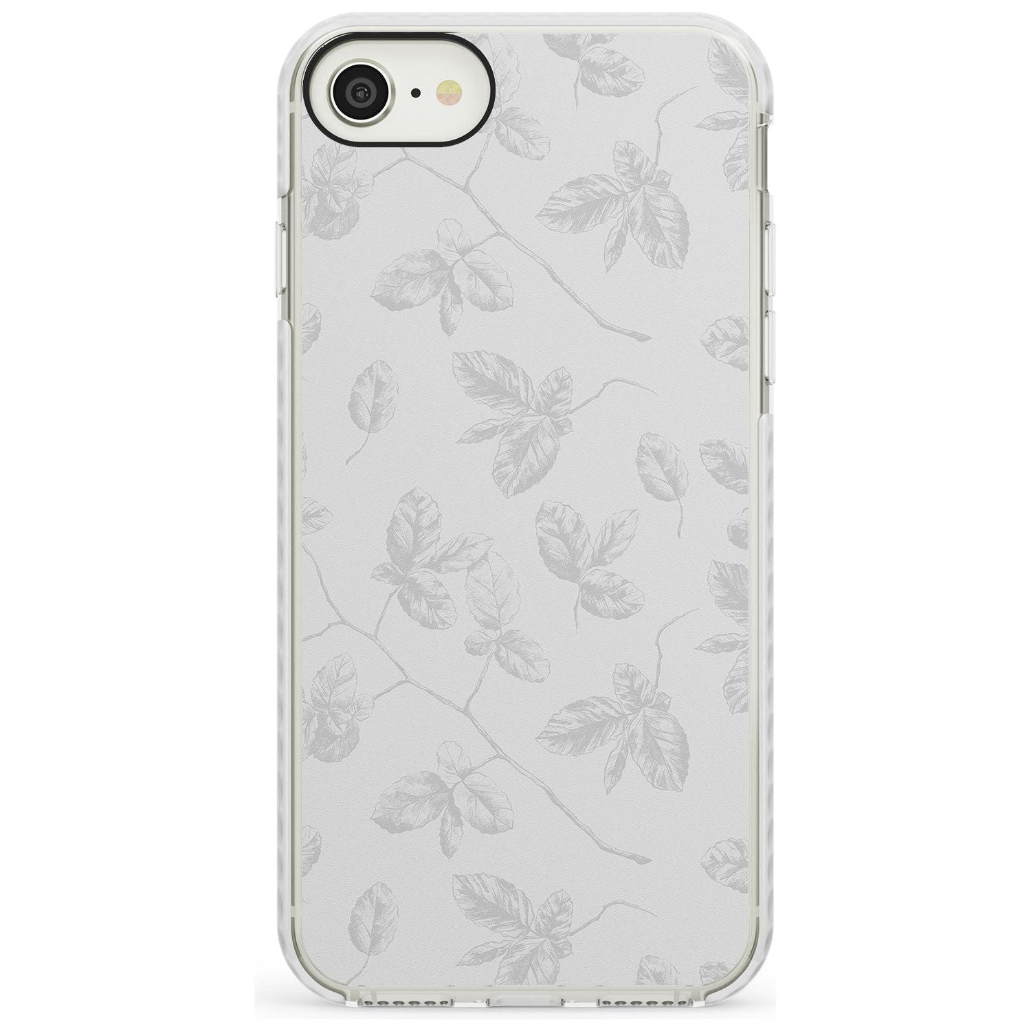 Grey Branches Vintage Botanical Impact Phone Case for iPhone SE 8 7 Plus