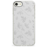 Grey Branches Vintage Botanical Impact Phone Case for iPhone SE 8 7 Plus