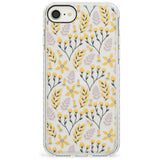 Yellow Leaves Transparent Floral Impact Phone Case for iPhone SE 8 7 Plus