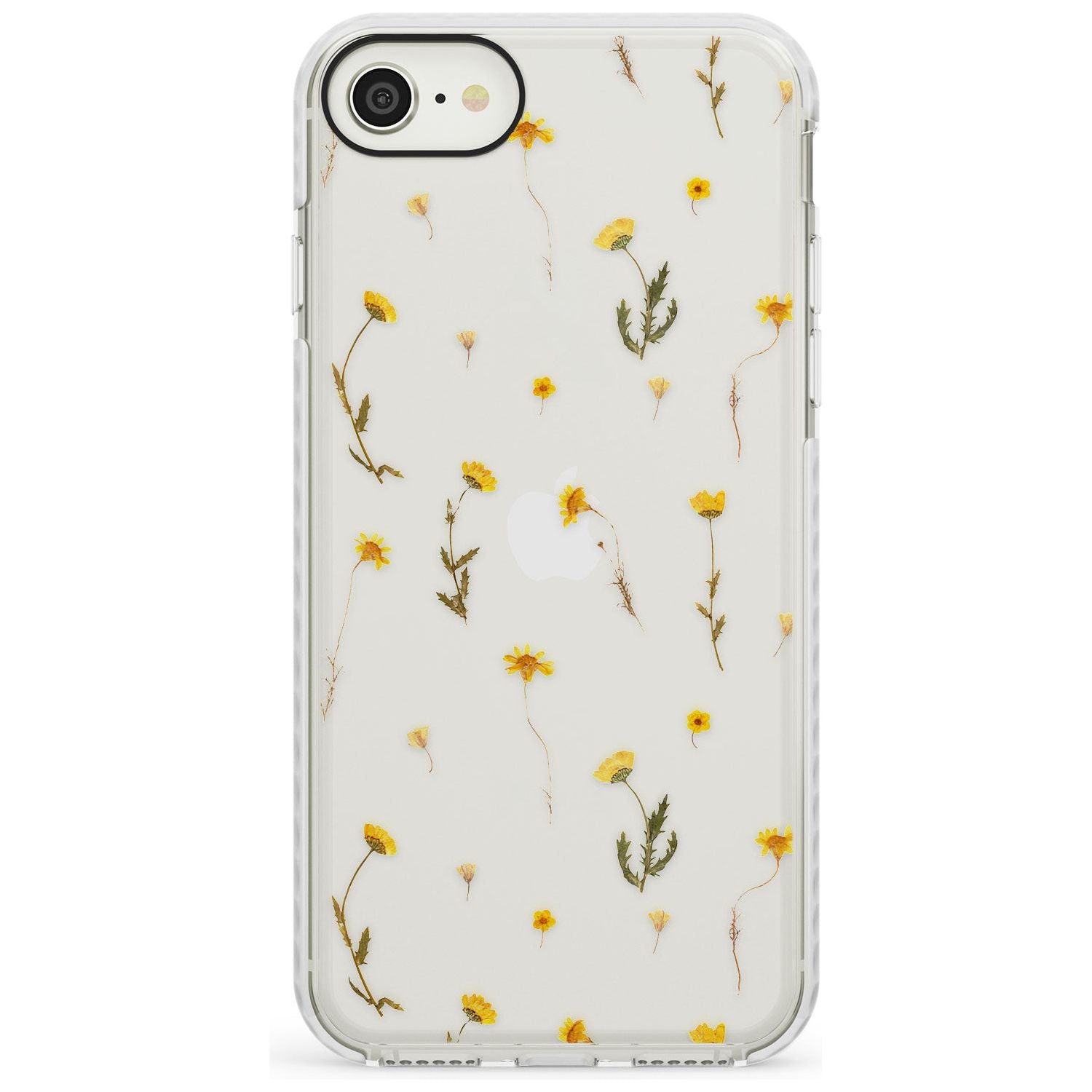 Mixed Yellow Flowers - Dried Flower-Inspired Impact Phone Case for iPhone SE 8 7 Plus