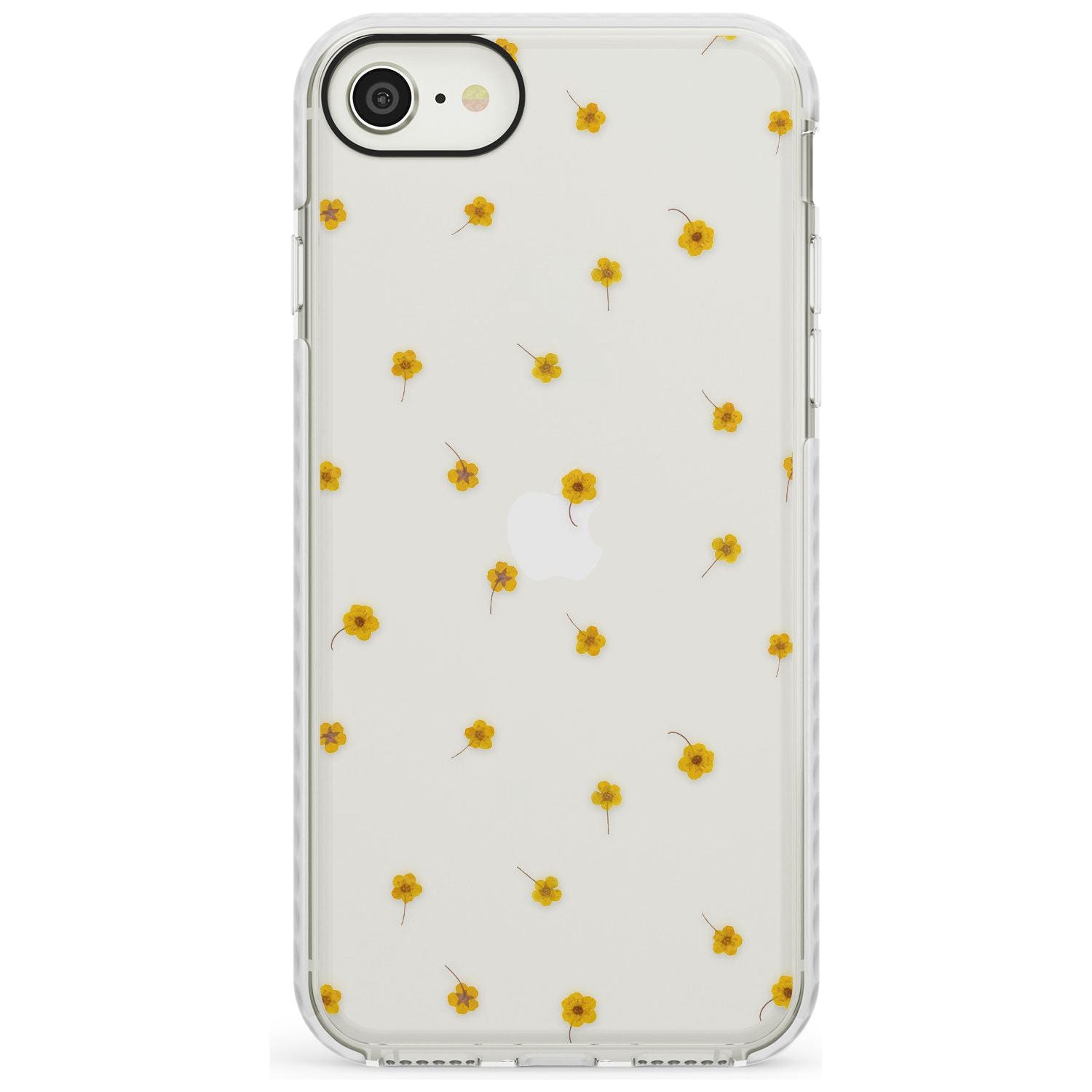 Yellow Flower Pattern - Dried Flower-Inspired Impact Phone Case for iPhone SE 8 7 Plus
