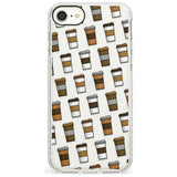 Coffee Cup Pattern Impact Phone Case for iPhone SE 8 7 Plus