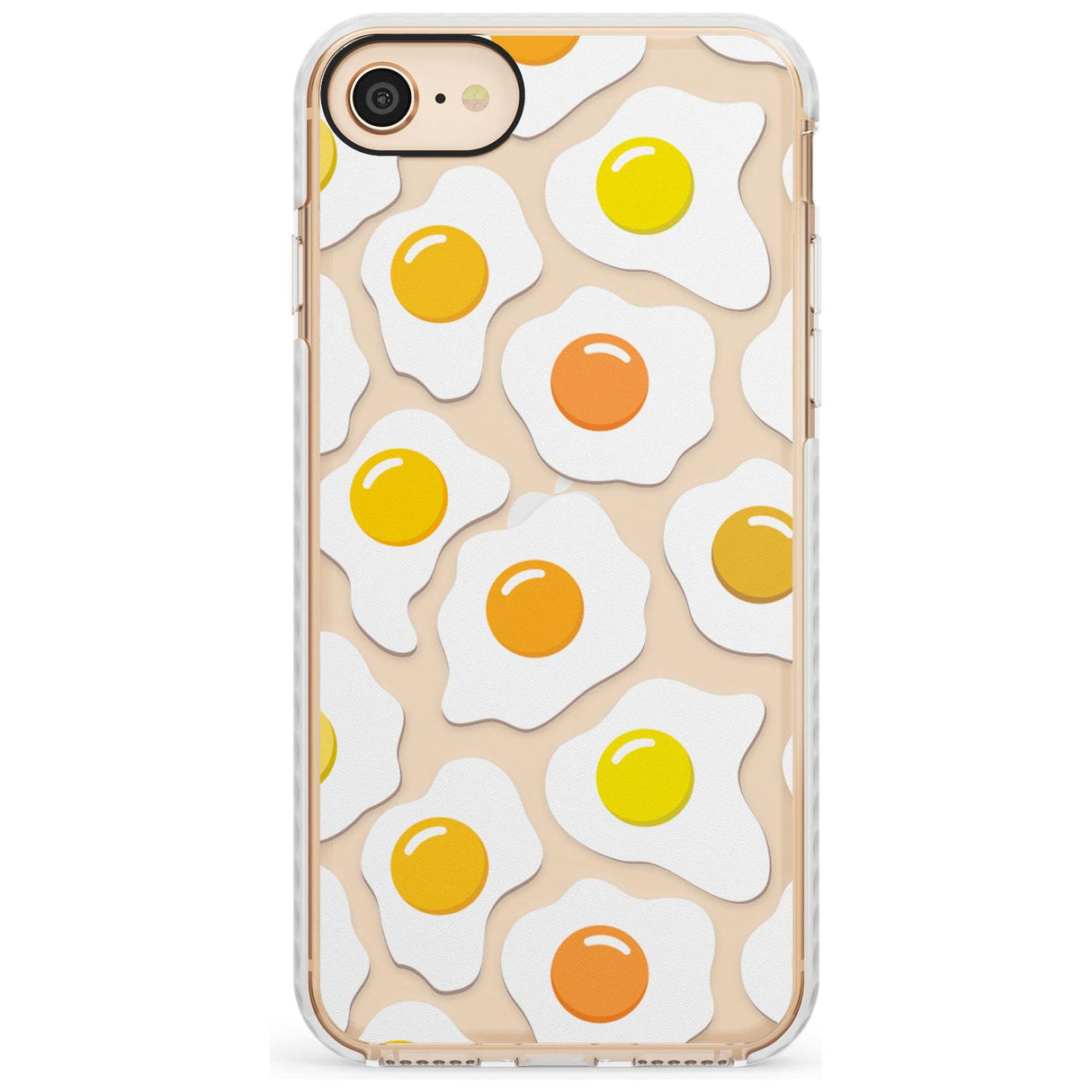 Fried Egg Pattern Impact Phone Case for iPhone SE 8 7 Plus