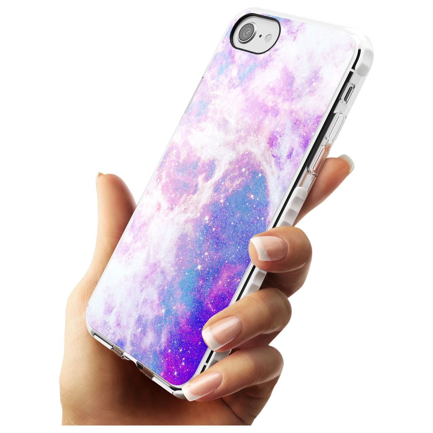 Purple & Blue Galaxy Pattern Design Impact Phone Case for iPhone SE 8 7 Plus