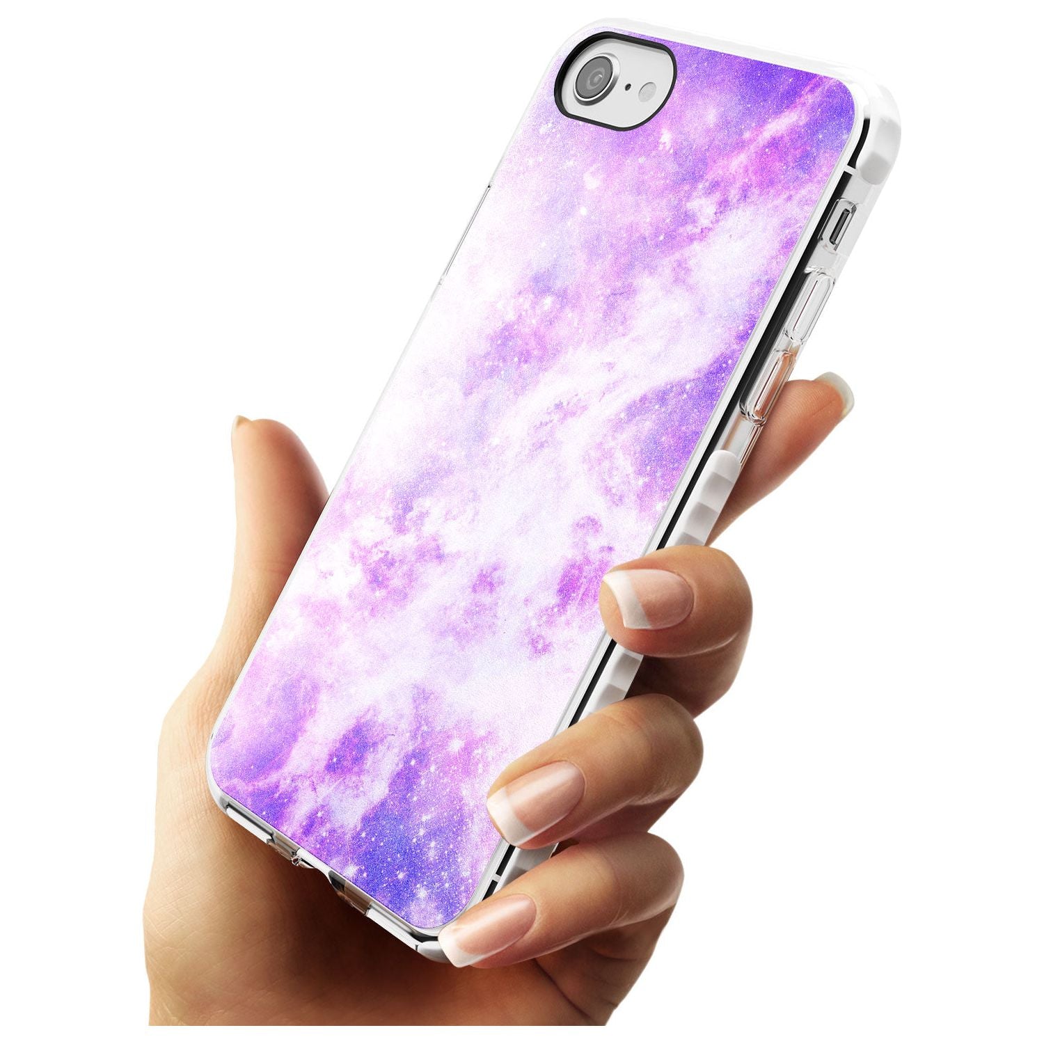 Purple Galaxy Pattern Design Impact Phone Case for iPhone SE 8 7 Plus