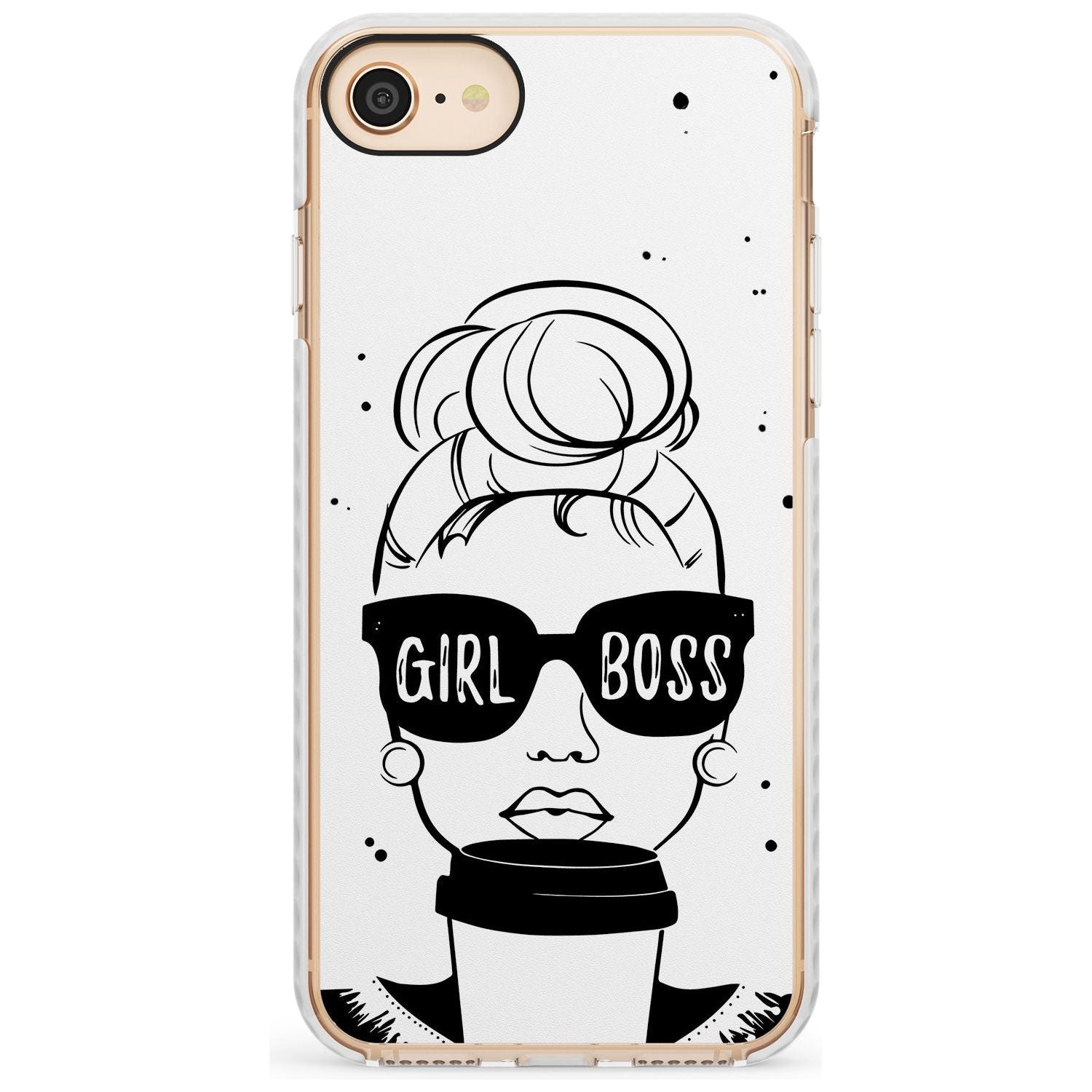 Girl Boss Impact Phone Case for iPhone SE 8 7 Plus