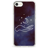 Floating Moon Above Hand Slim TPU Phone Case for iPhone SE 8 7 Plus