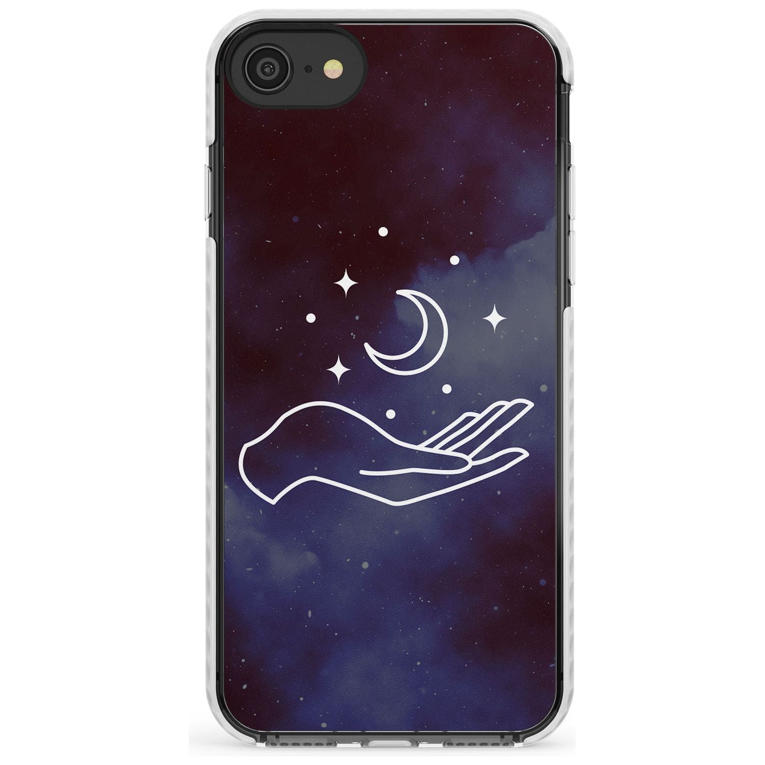 Floating Moon Above Hand Slim TPU Phone Case for iPhone SE 8 7 Plus