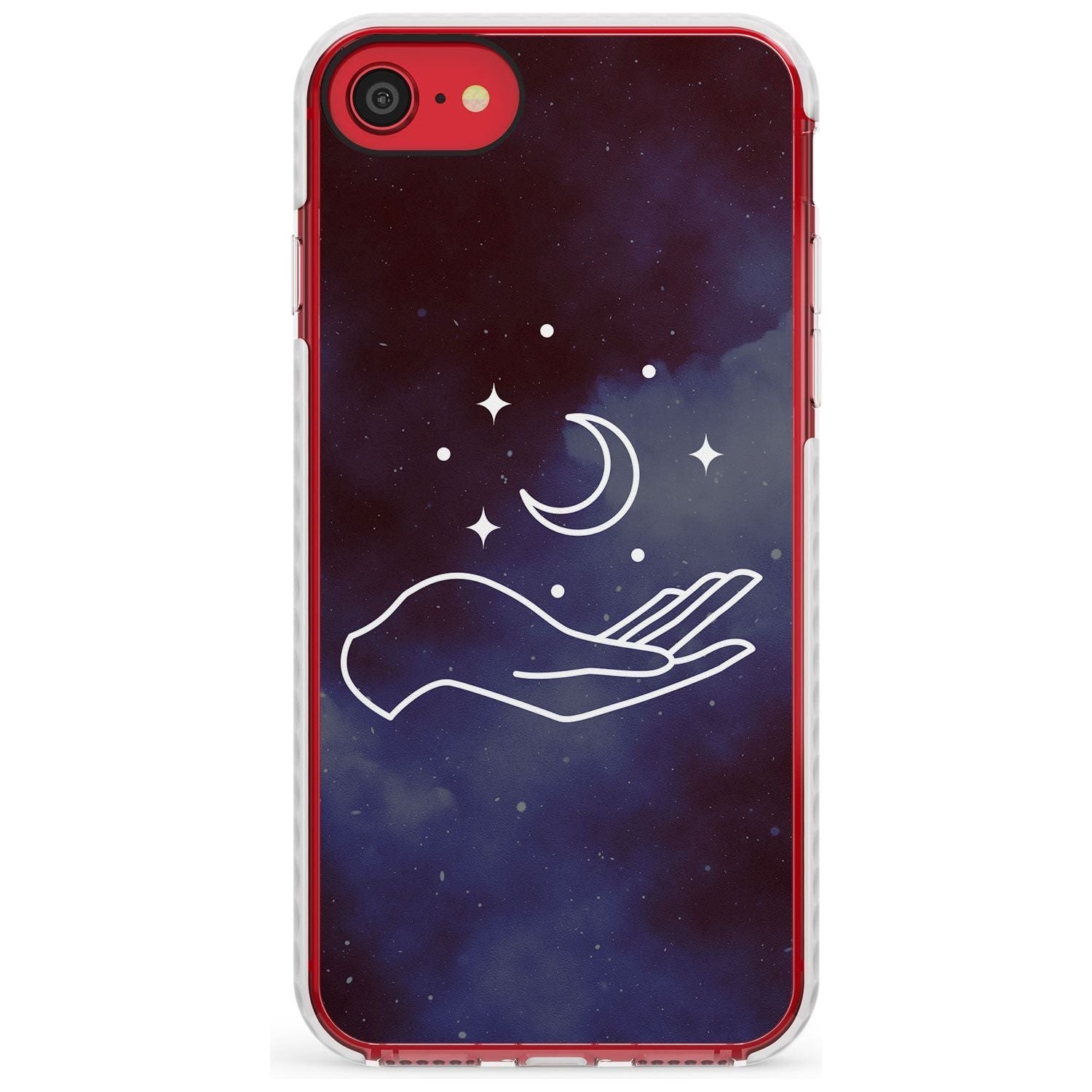 Floating Moon Above Hand Slim TPU Phone Case for iPhone SE 8 7 Plus
