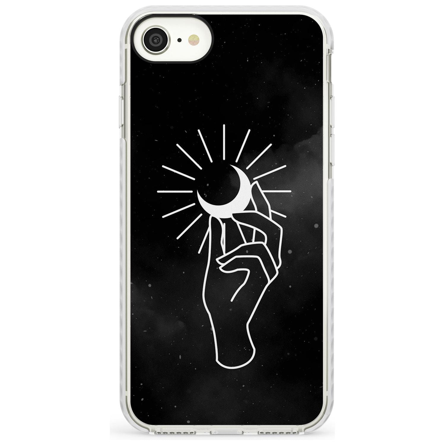 Hand Holding Moon Slim TPU Phone Case for iPhone SE 8 7 Plus