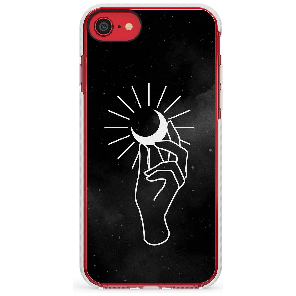 Hand Holding Moon Slim TPU Phone Case for iPhone SE 8 7 Plus