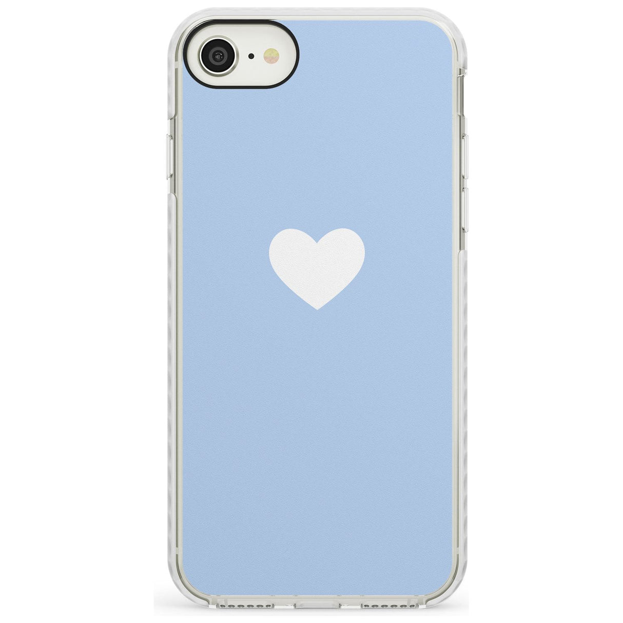 Single Heart Design: White & Baby Blue