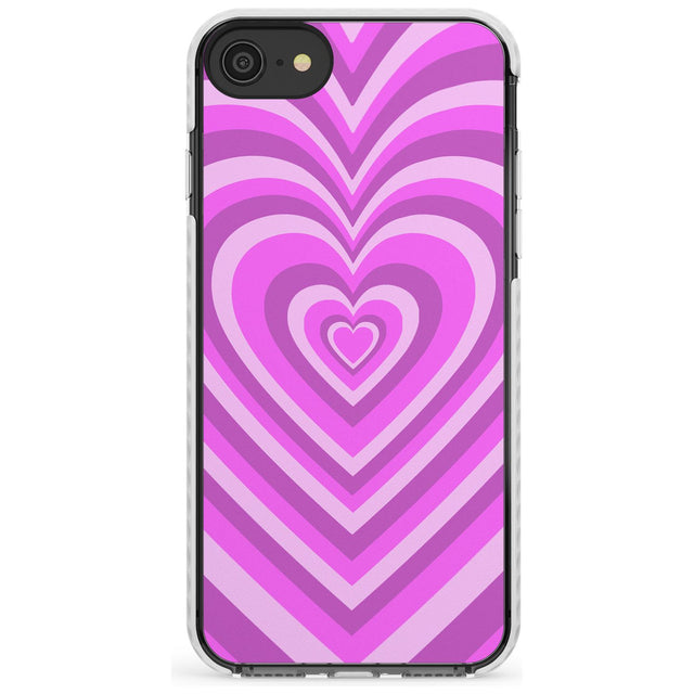 Pink Heart Illusion Impact Phone Case for iPhone SE 8 7 Plus