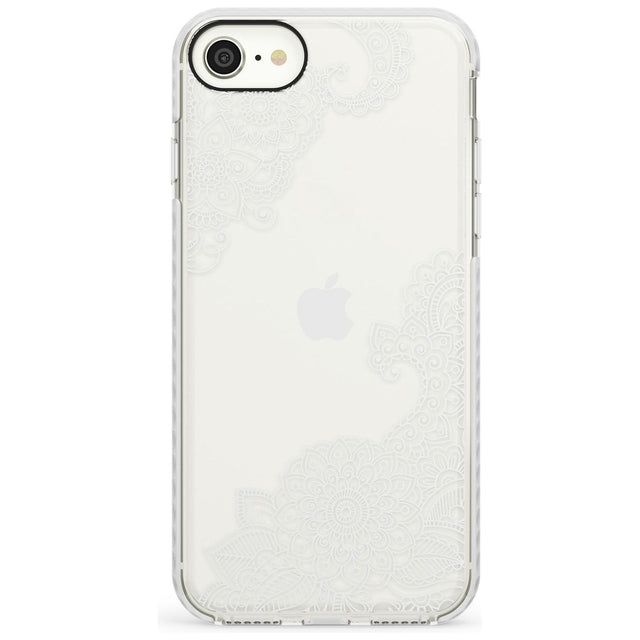 White Henna Botanicals Impact Phone Case for iPhone SE 8 7 Plus