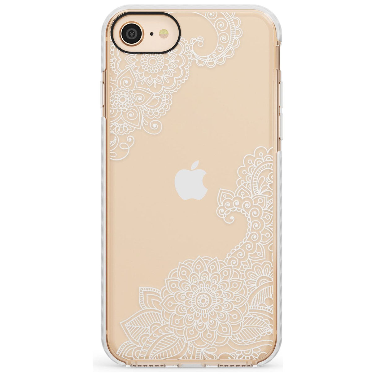 White Henna Botanicals Impact Phone Case for iPhone SE 8 7 Plus