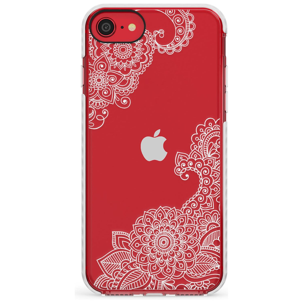 White Henna Botanicals Impact Phone Case for iPhone SE 8 7 Plus