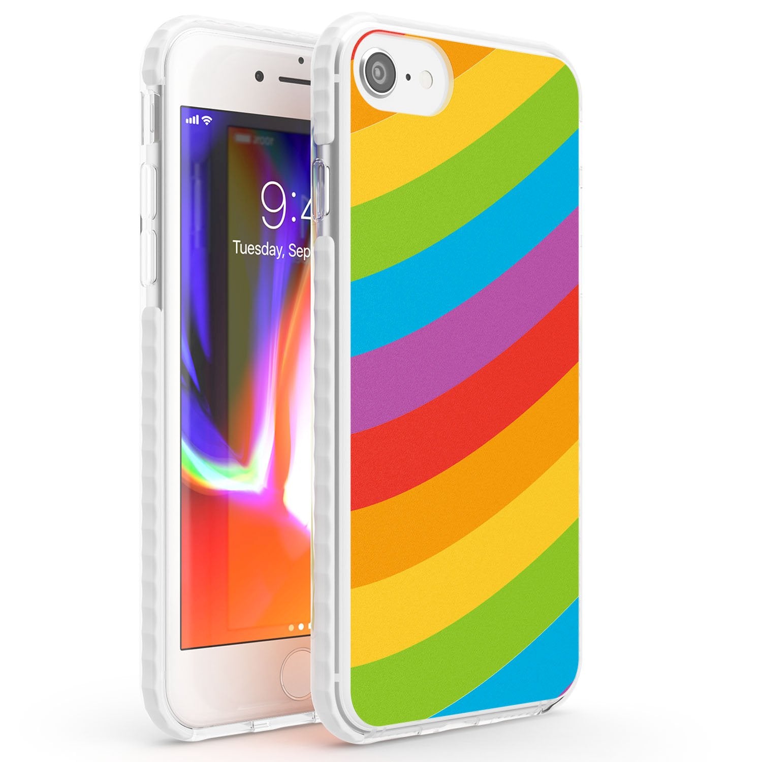 Lucky Rainbow Phone Case iPhone 7/8 / Impact Case,iPhone SE / Impact Case Blanc Space
