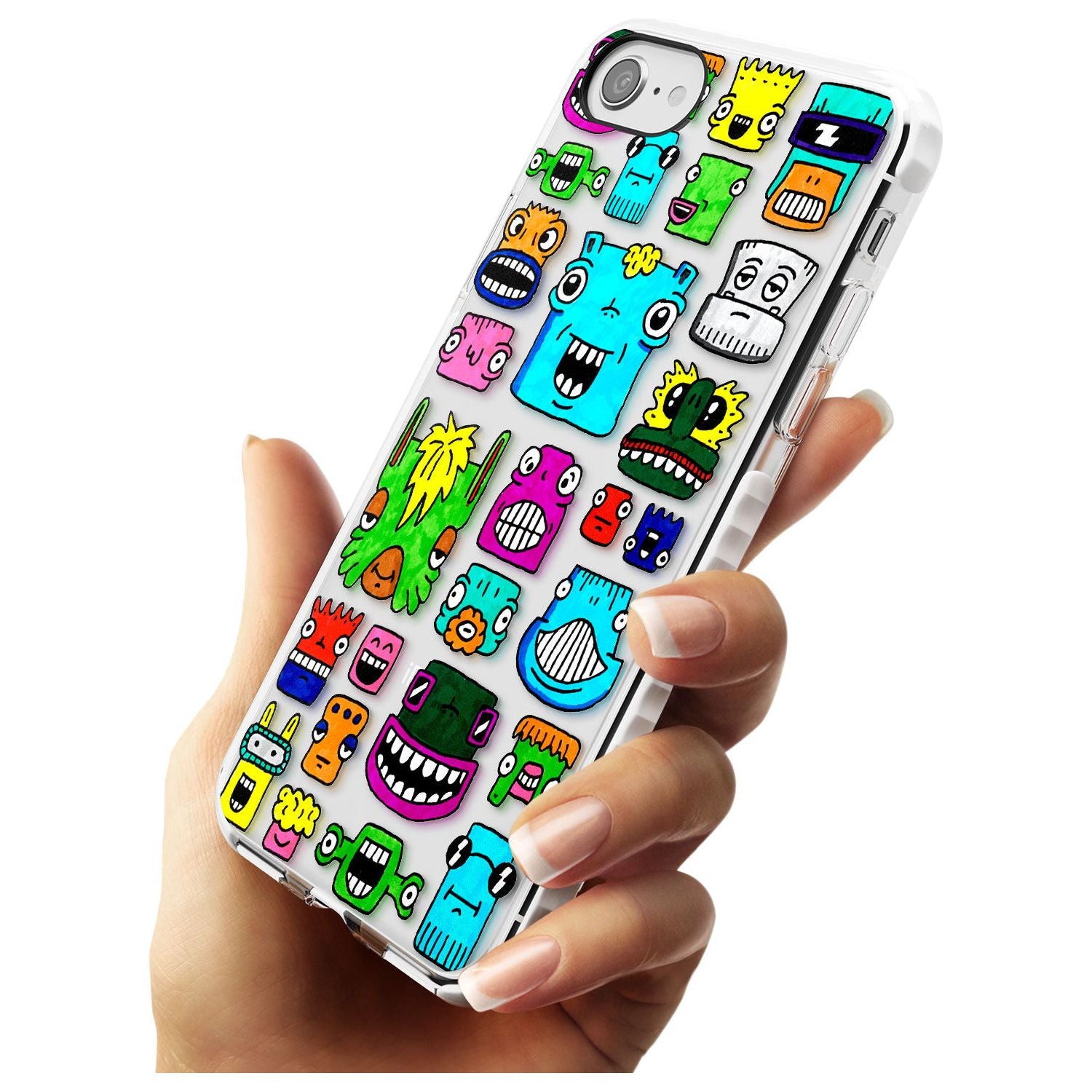 Burst Heads Colour Impact Phone Case for iPhone SE 8 7 Plus