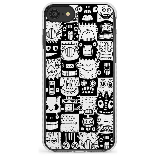 Checkerboard Heads Impact Phone Case for iPhone SE 8 7 Plus