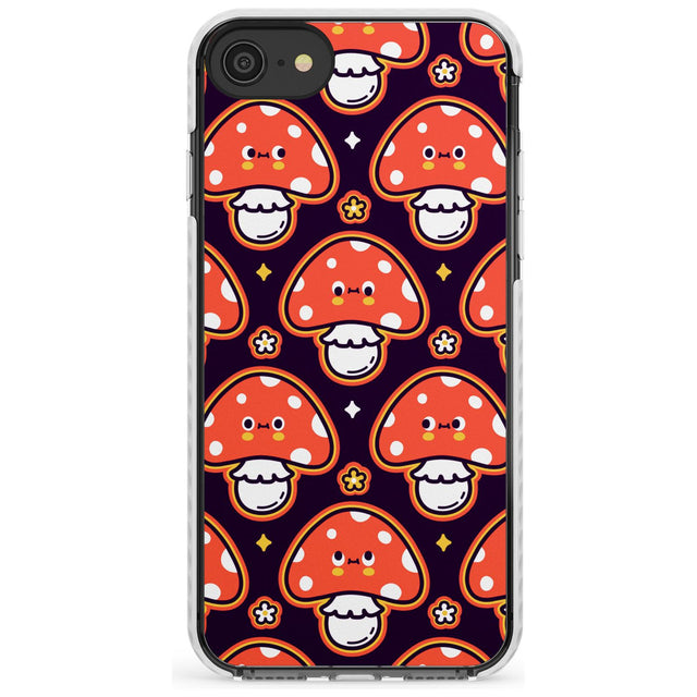 Mushroom Kawaii Pattern Impact Phone Case for iPhone SE 8 7 Plus