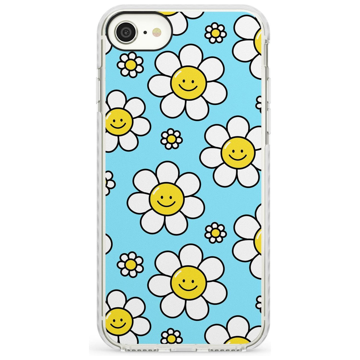 Daisy Faces Kawaii Pattern Impact Phone Case for iPhone SE 8 7 Plus