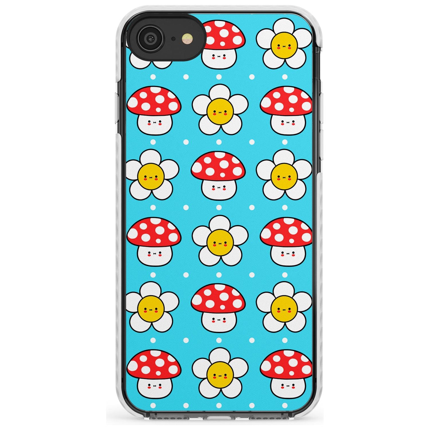 Shroom Bunnies Kawaii Pattern Impact Phone Case for iPhone SE 8 7 Plus