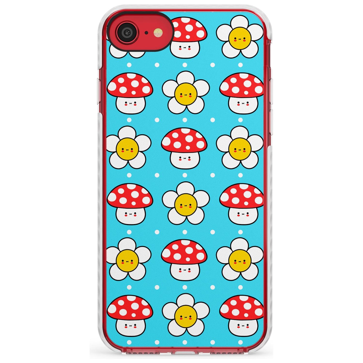 Shroom Bunnies Kawaii Pattern Impact Phone Case for iPhone SE 8 7 Plus