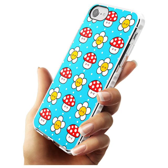 Shroom Bunnies Kawaii Pattern Impact Phone Case for iPhone SE 8 7 Plus