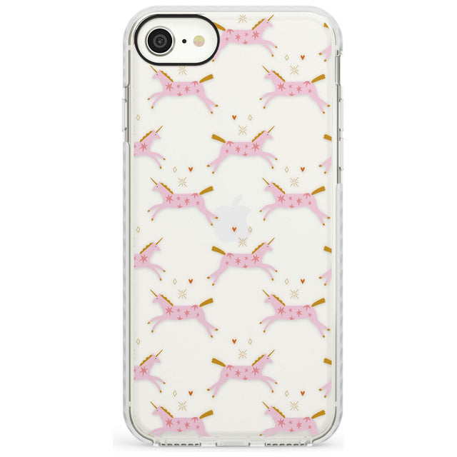 Pink Unicorns Slim TPU Phone Case for iPhone SE 8 7 Plus