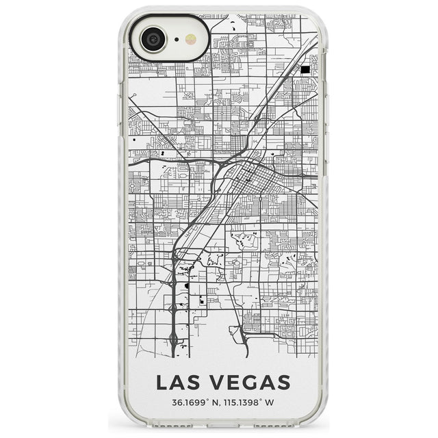 Map of Las Vegas, Nevada Impact Phone Case for iPhone SE 8 7 Plus