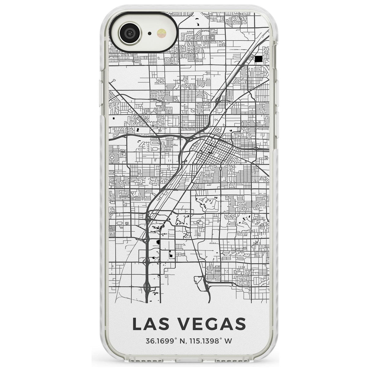 Map of Las Vegas, Nevada Impact Phone Case for iPhone SE 8 7 Plus