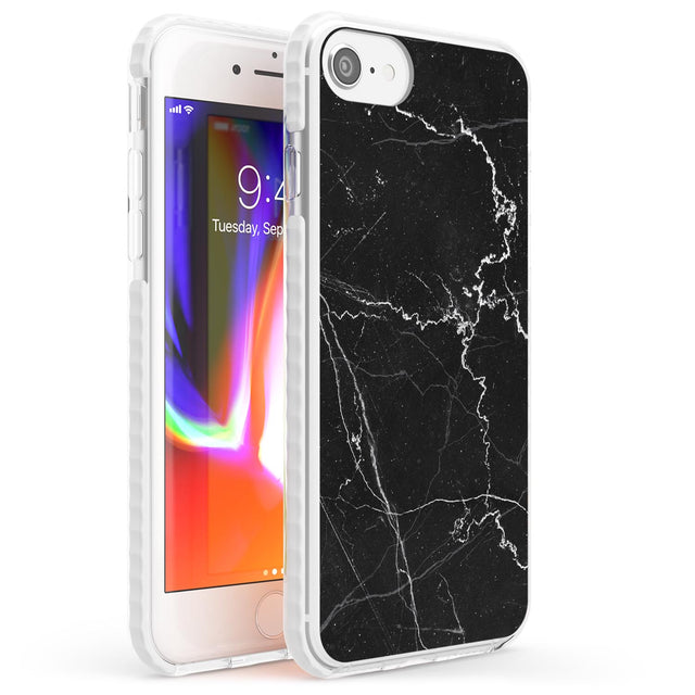 Bold Black Marble with White Texture Phone Case iPhone 7/8 / Impact Case,iPhone SE / Impact Case Blanc Space