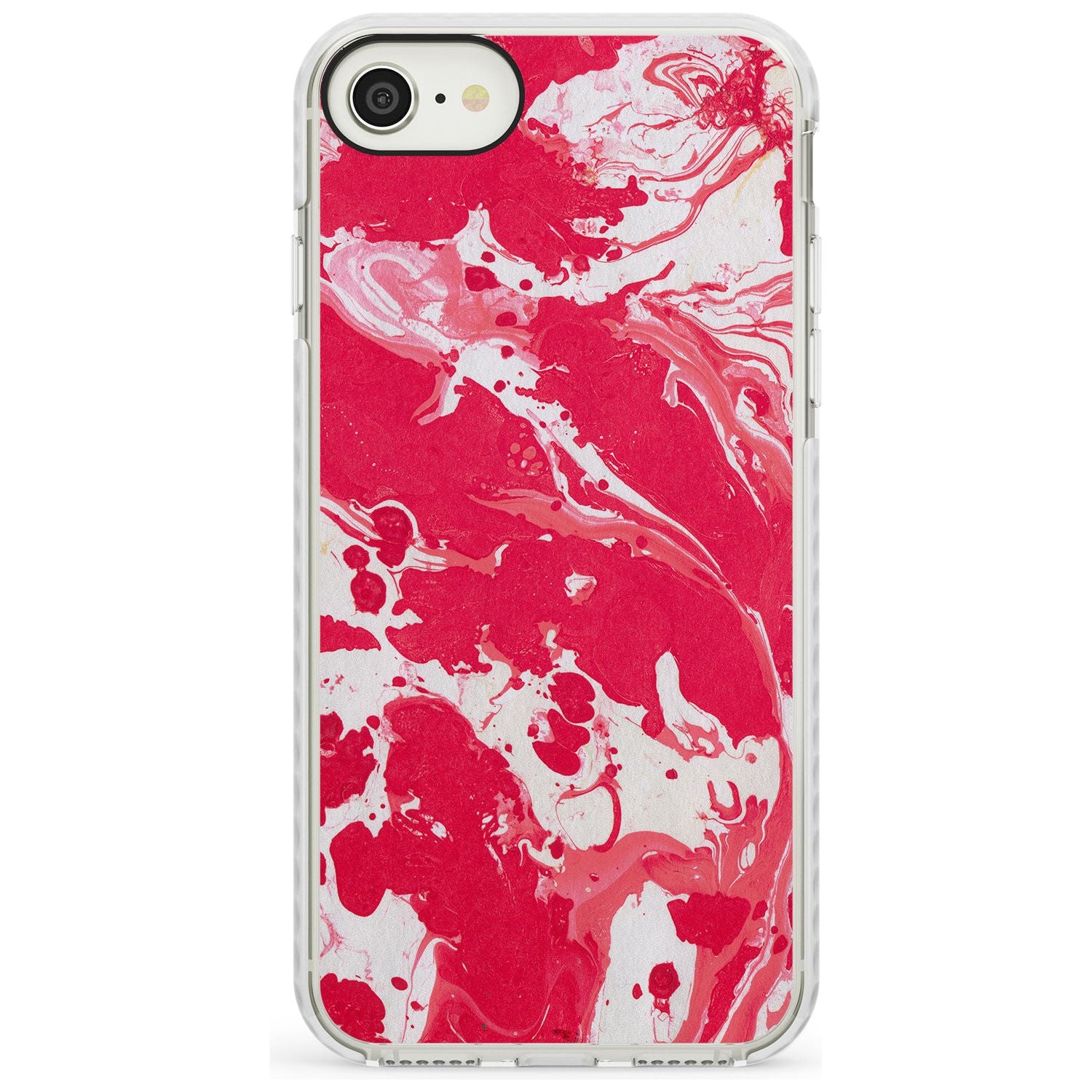 Red & White - Marbled Paper iPhone Case  Impact Case Phone Case - Case Warehouse
