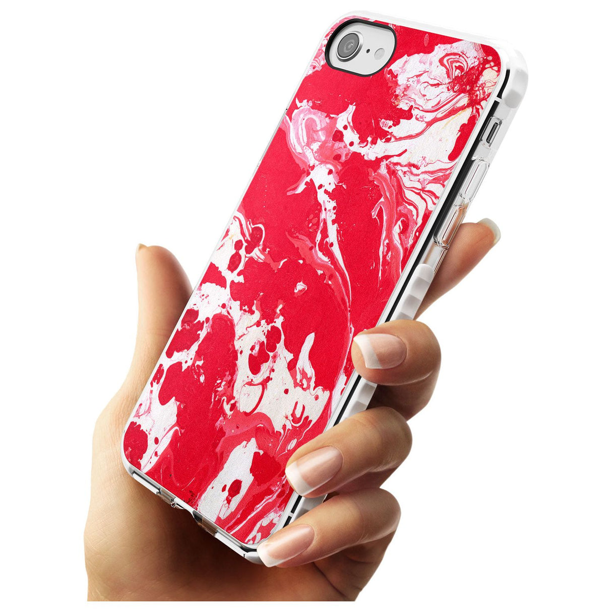 Red & White - Marbled Paper iPhone Case   Phone Case - Case Warehouse