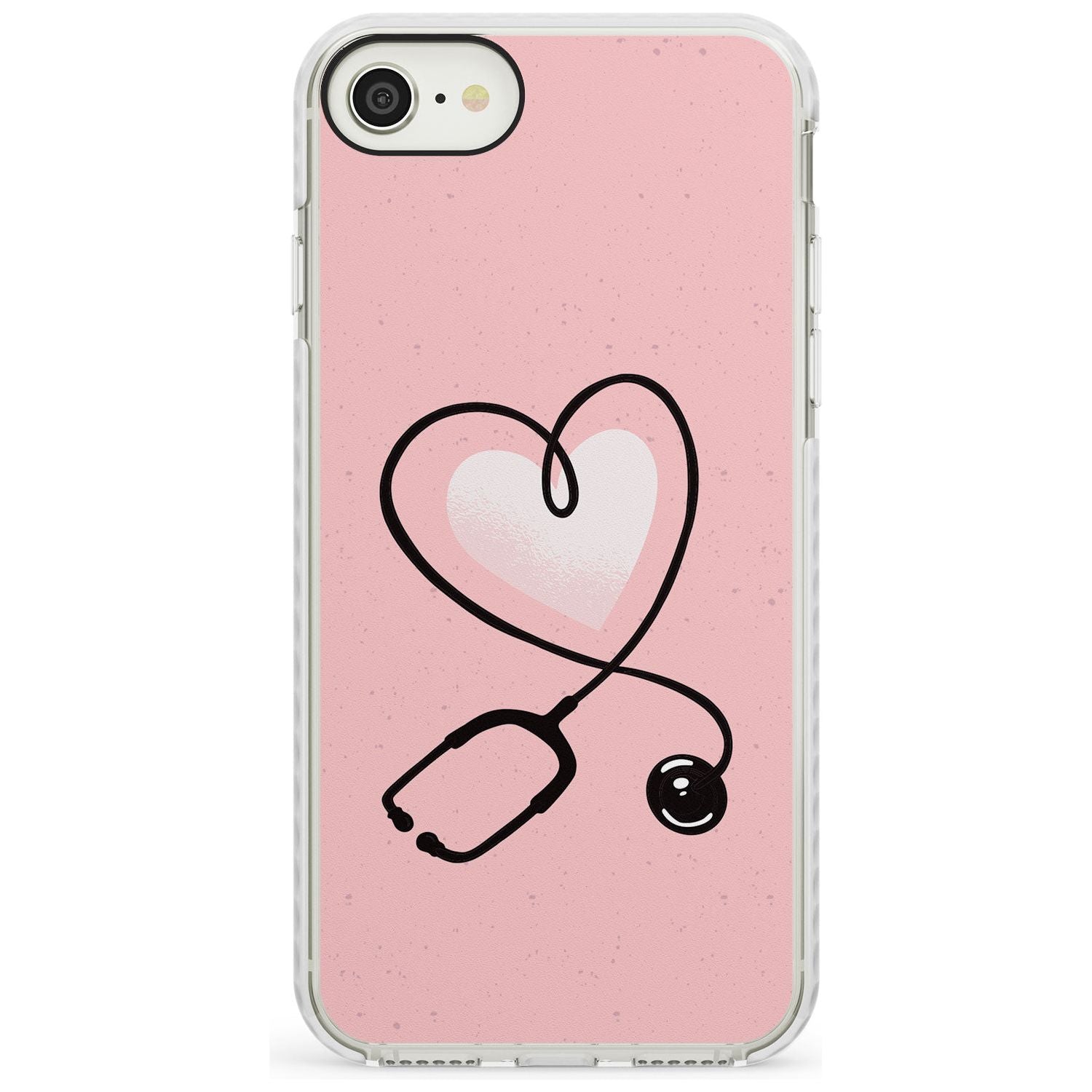 Medical Inspired Design Stethoscope Heart Impact Phone Case for iPhone SE 8 7 Plus