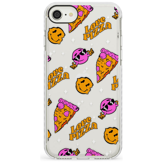 Psychedelic Love Pizza Pattern (Clear)