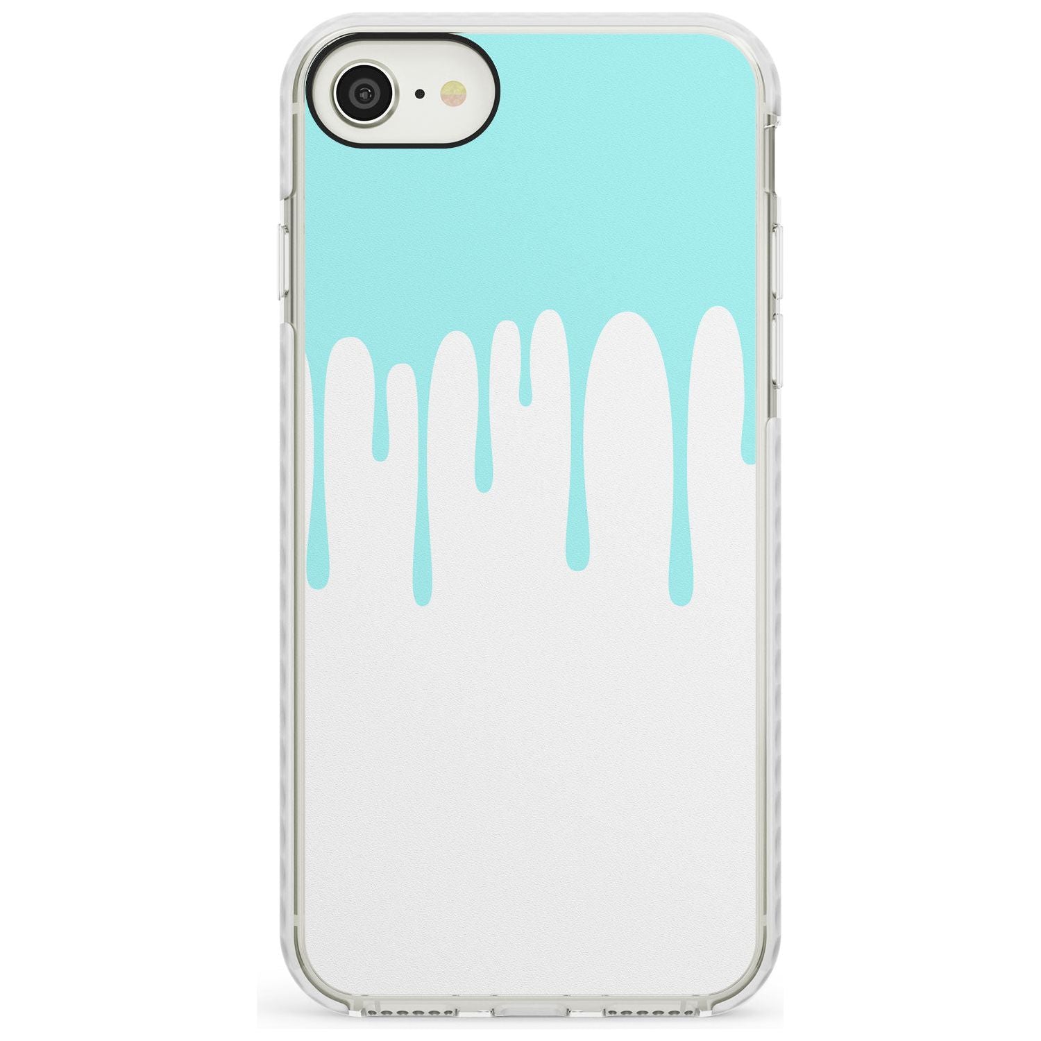 Melted Effect: Teal & White iPhone Case Impact Phone Case Warehouse SE 8 7 Plus