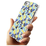 Blue & Yellow Shapes Memphis Retro Pattern Design Impact Phone Case for iPhone SE 8 7 Plus