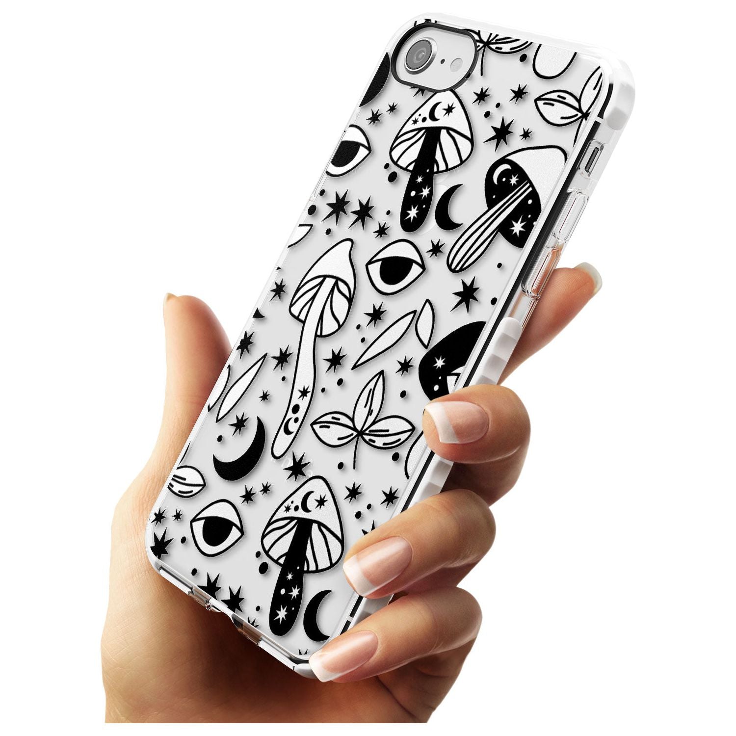 Psychedelic Mushrooms Pattern Impact Phone Case for iPhone SE 8 7 Plus