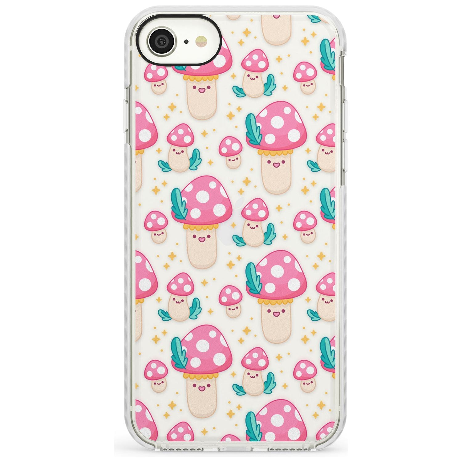 Cute Mushrooms Pattern Impact Phone Case for iPhone SE 8 7 Plus
