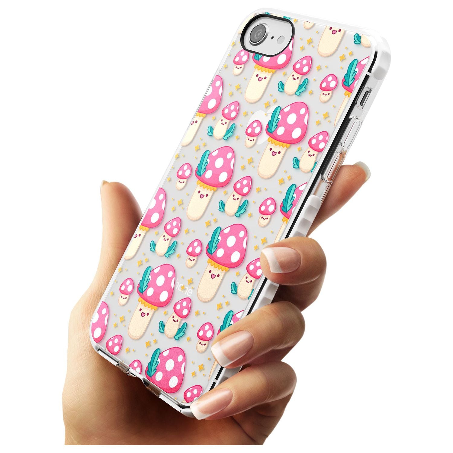 Cute Mushrooms Pattern Impact Phone Case for iPhone SE 8 7 Plus