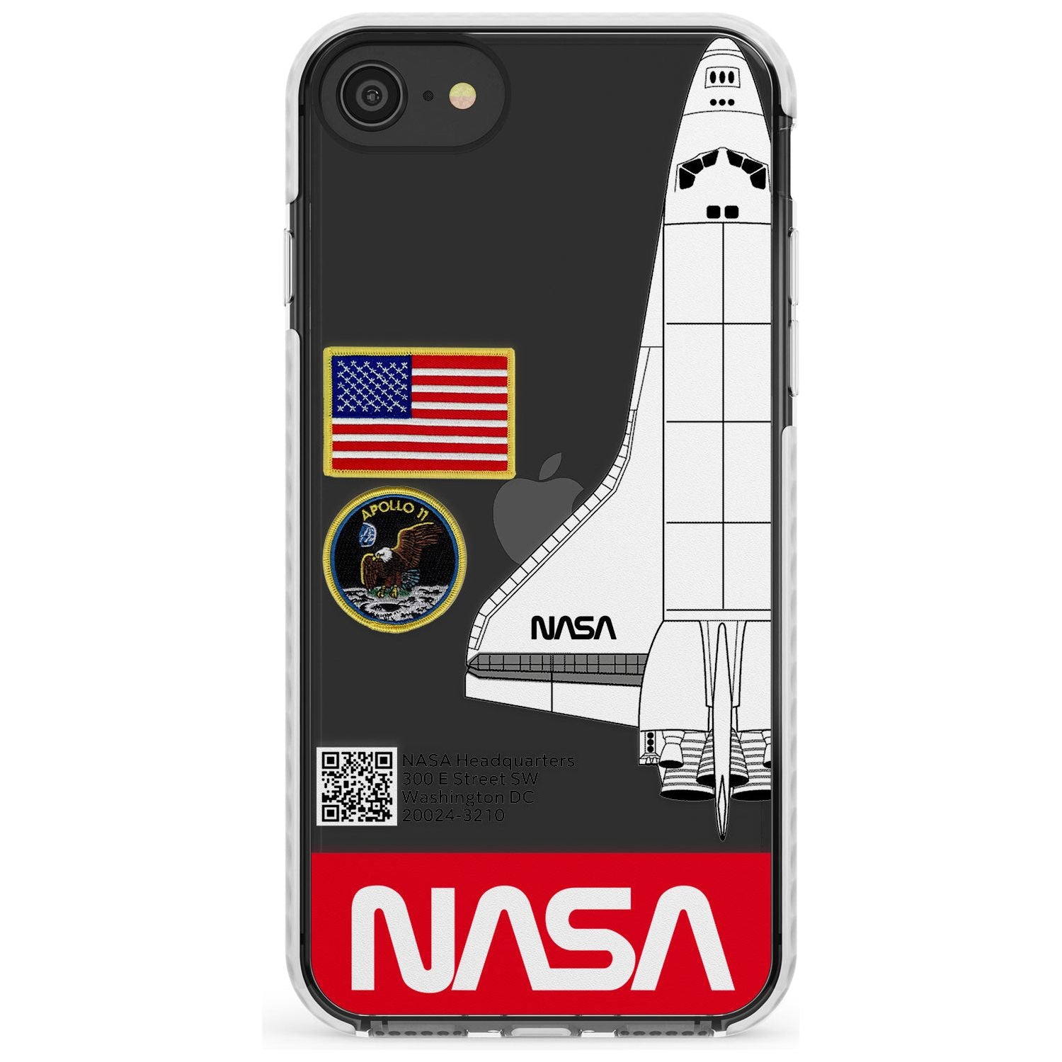NASA Apollo 11 Impact Phone Case for iPhone SE 8 7 Plus