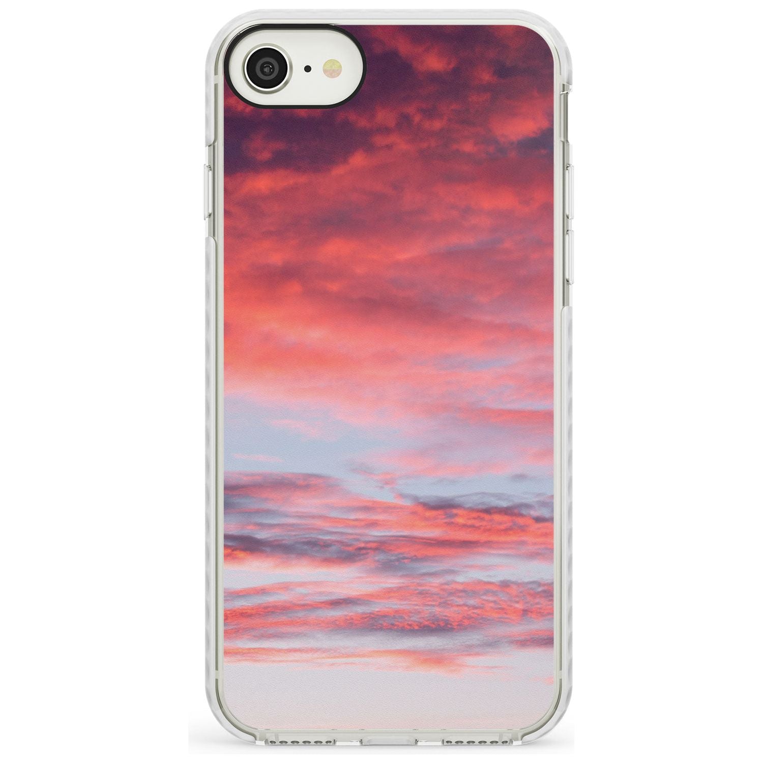 Pink Cloudy Sunset Photograph Impact Phone Case for iPhone SE 8 7 Plus