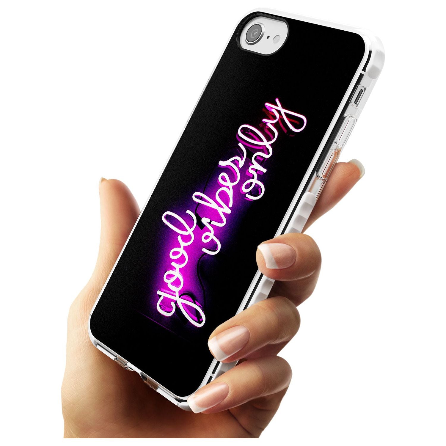 Good Vibes Only Pink Neon iPhone Case   Phone Case - Case Warehouse