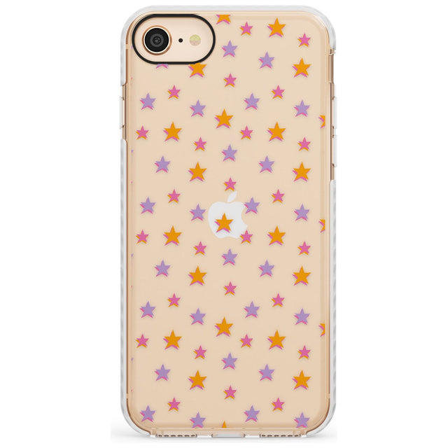 Spangling Stars Pattern Impact Phone Case for iPhone SE 8 7 Plus