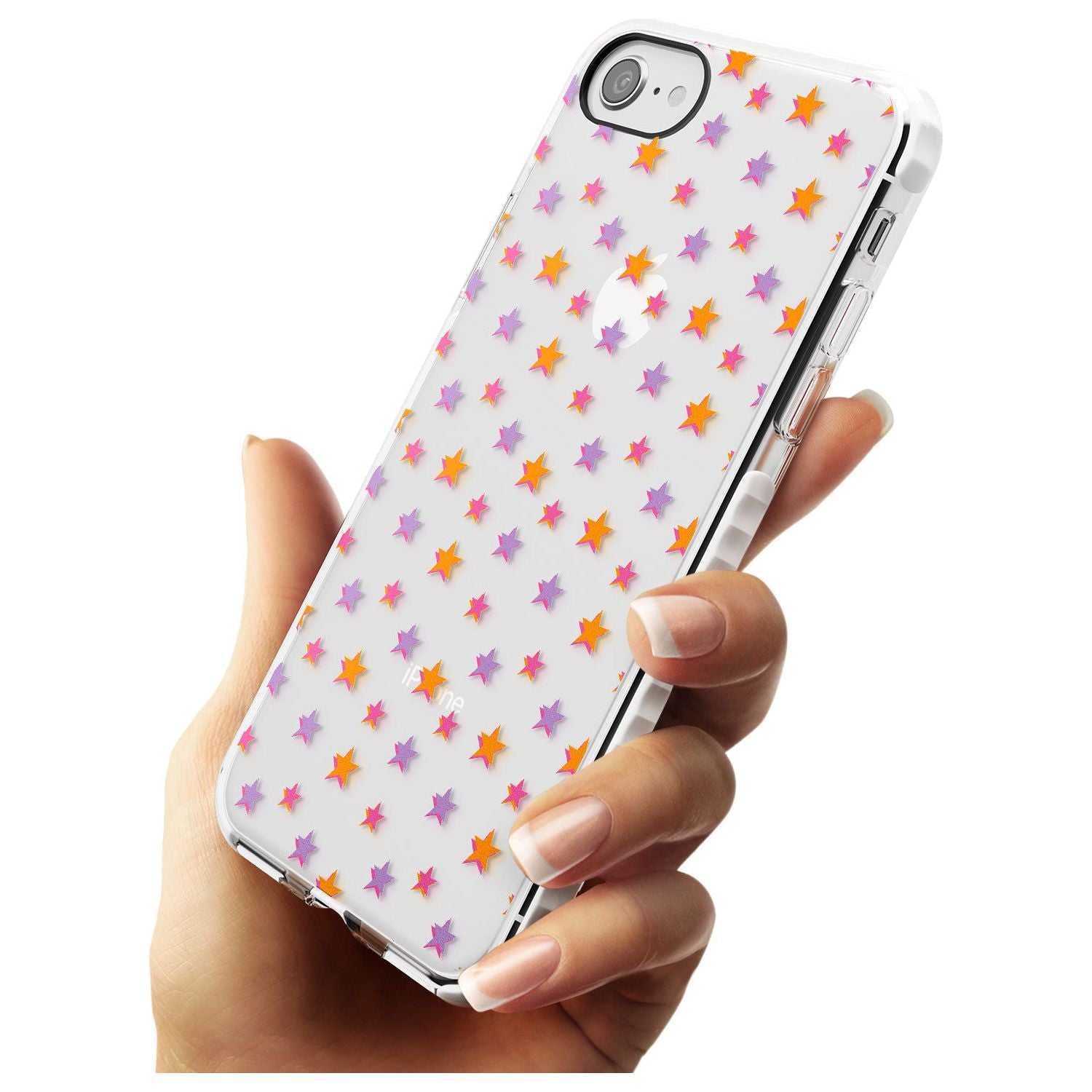 Spangling Stars Pattern Impact Phone Case for iPhone SE 8 7 Plus